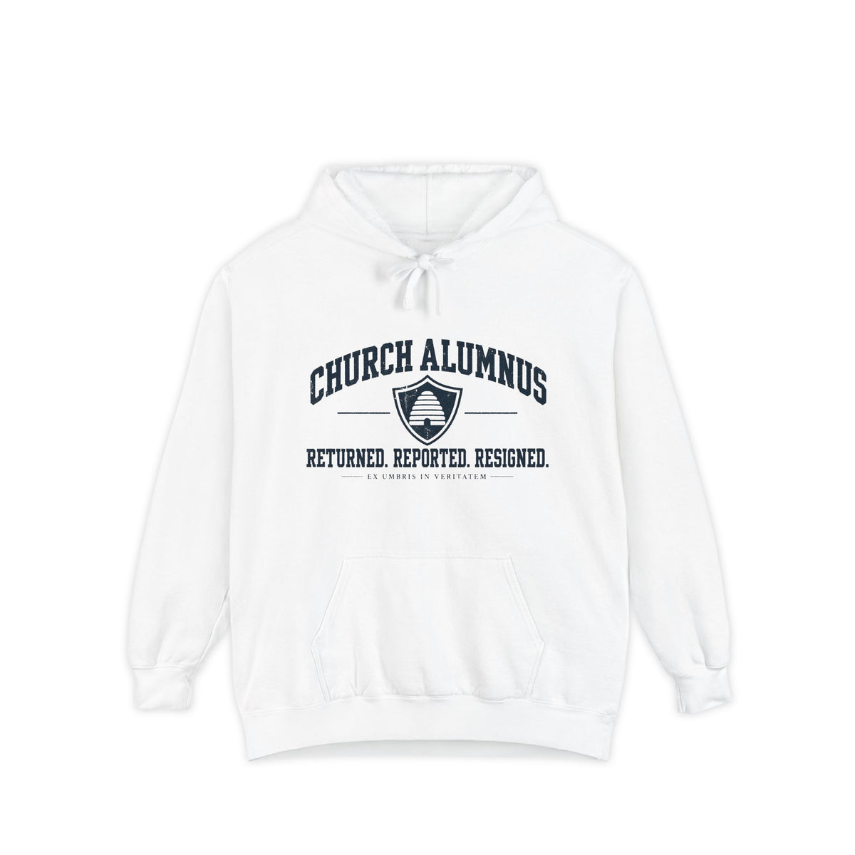 Church Alumnus Premium Heavyweight Hoodie | White | Comfort Colors 1567