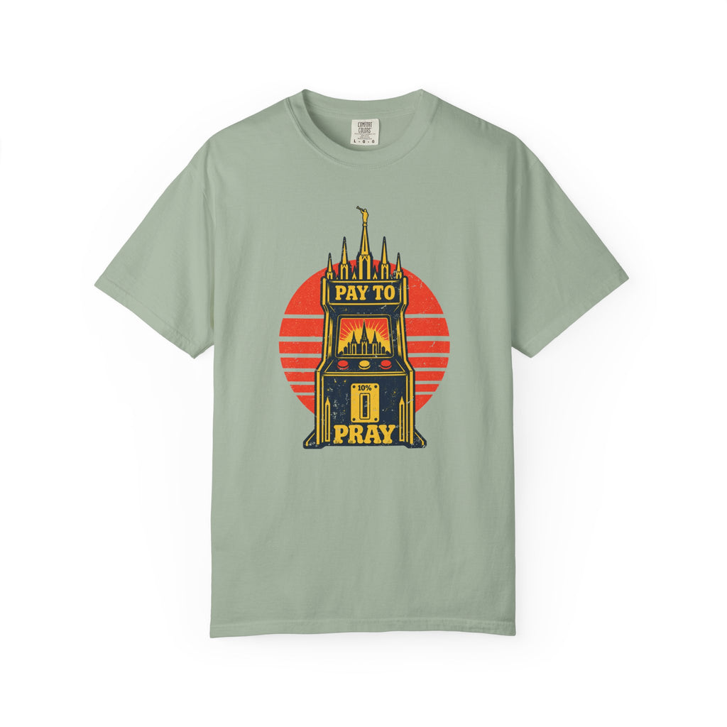 Pay to Pray Sunset Arcade T-Shirt | Comfort Colors 1717 | CAA