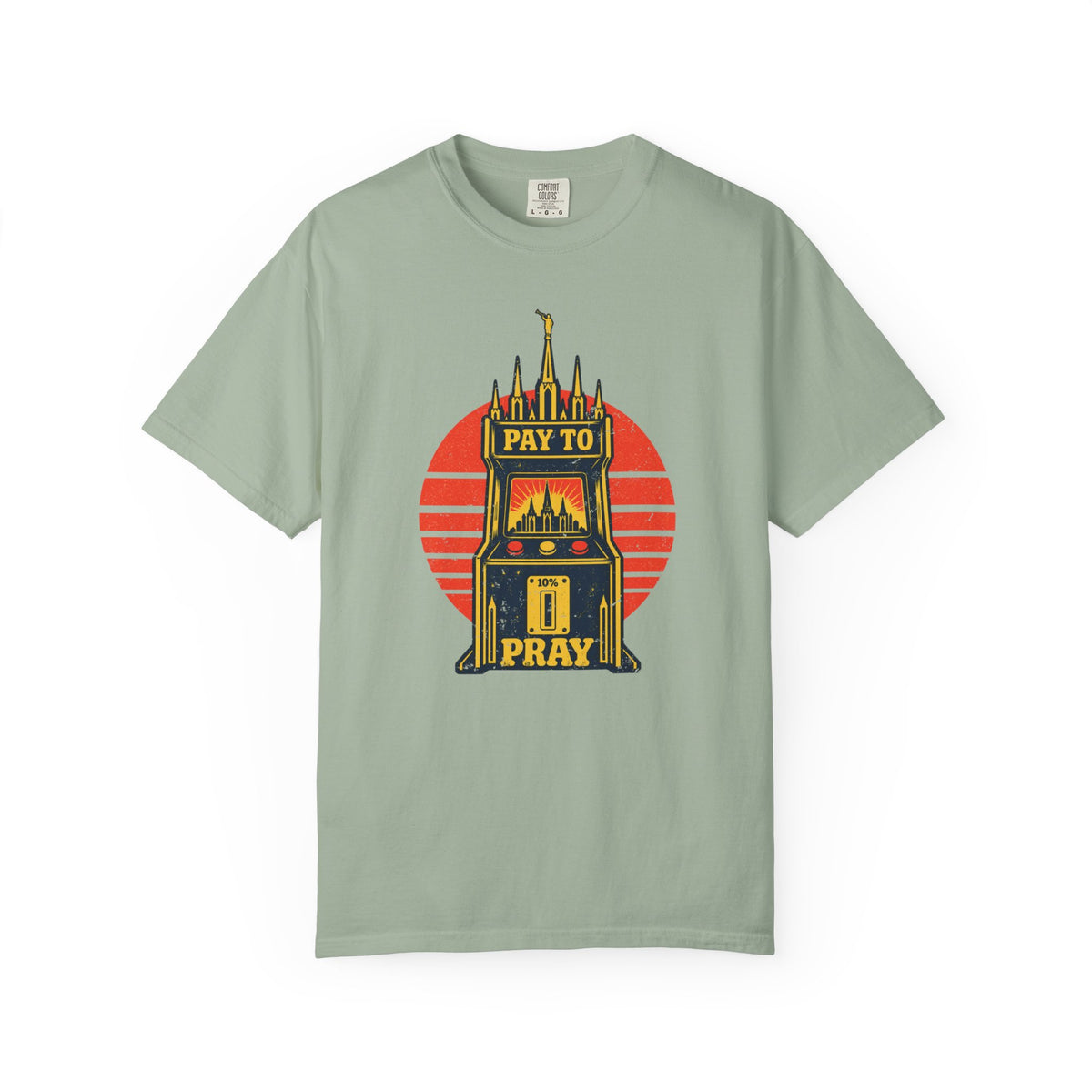 Pay to Pray Sunset Arcade T-Shirt | Comfort Colors 1717 | CAA