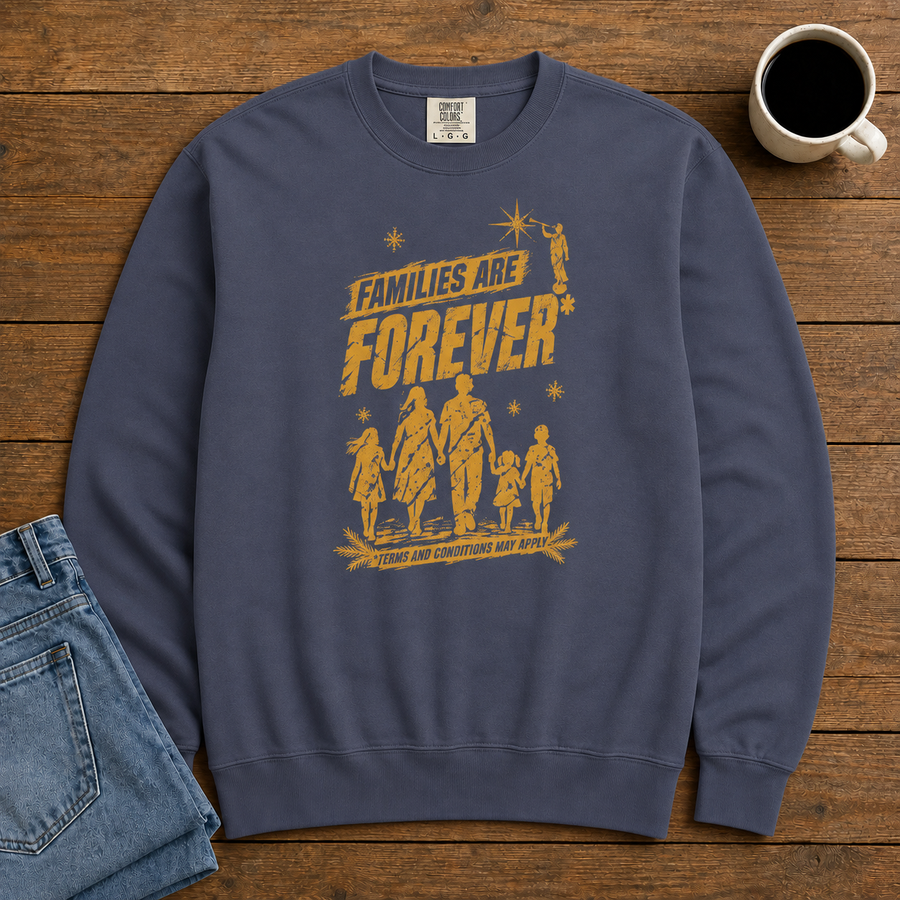Families Are Forever* Christmas Sweatshirt | Comfort Colors 1566 | CAA