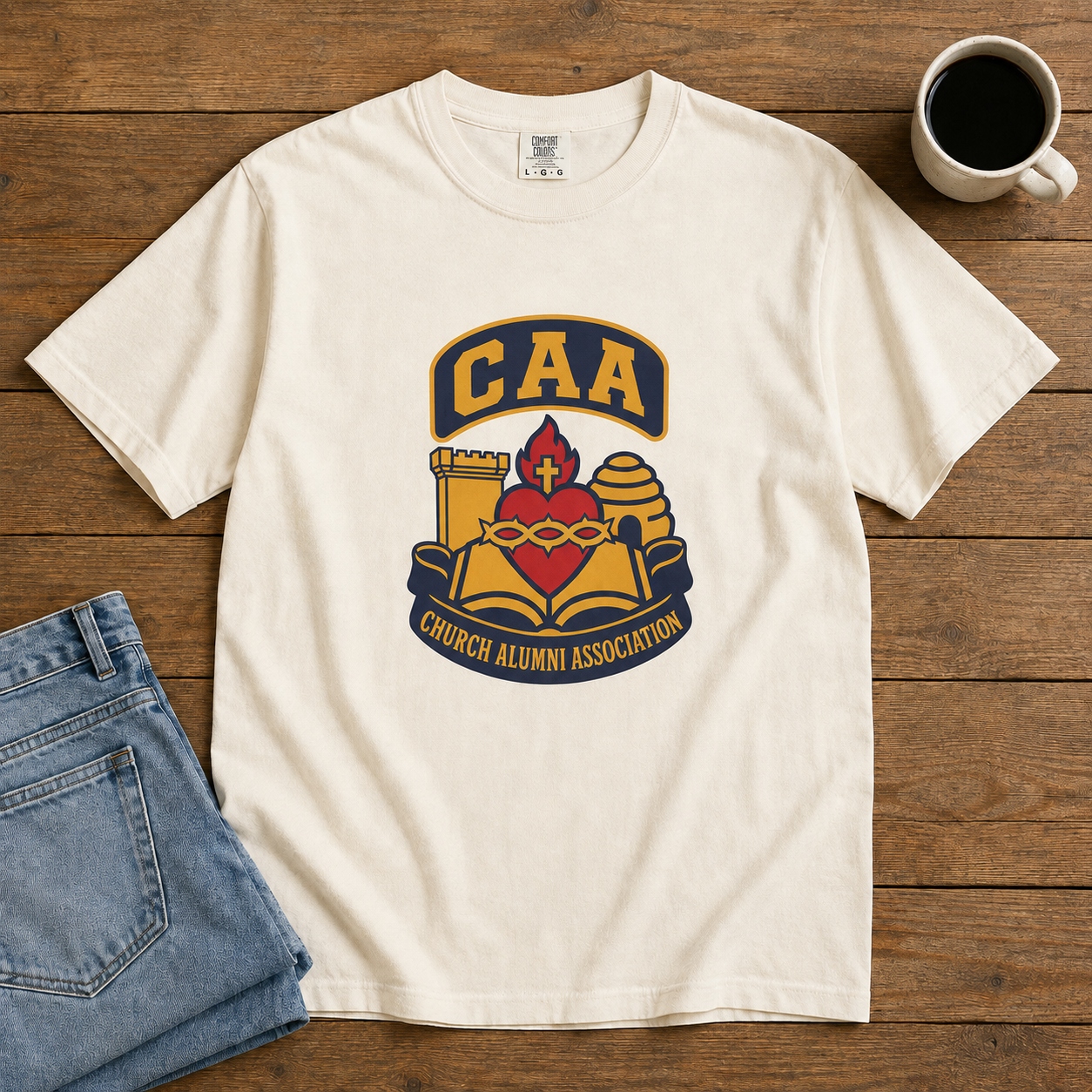 Church Alumni Association Crest T-Shirt | Comfort Colors 1717 | CAA