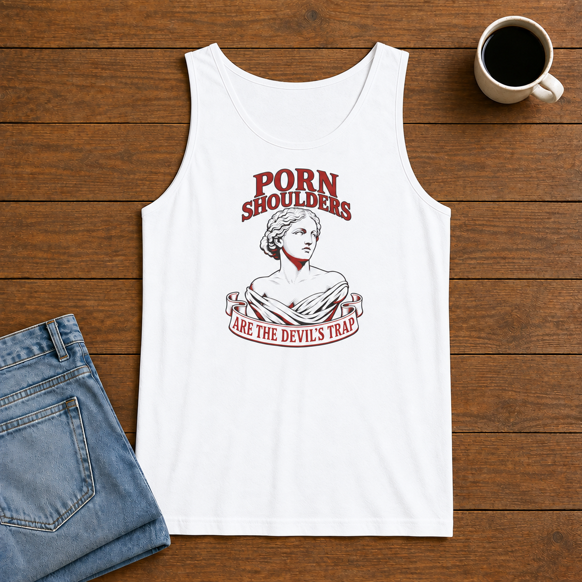 Porn Shoulders Are the Devil’s Trap Tank Top | Comfort Colors 9360 | CAA