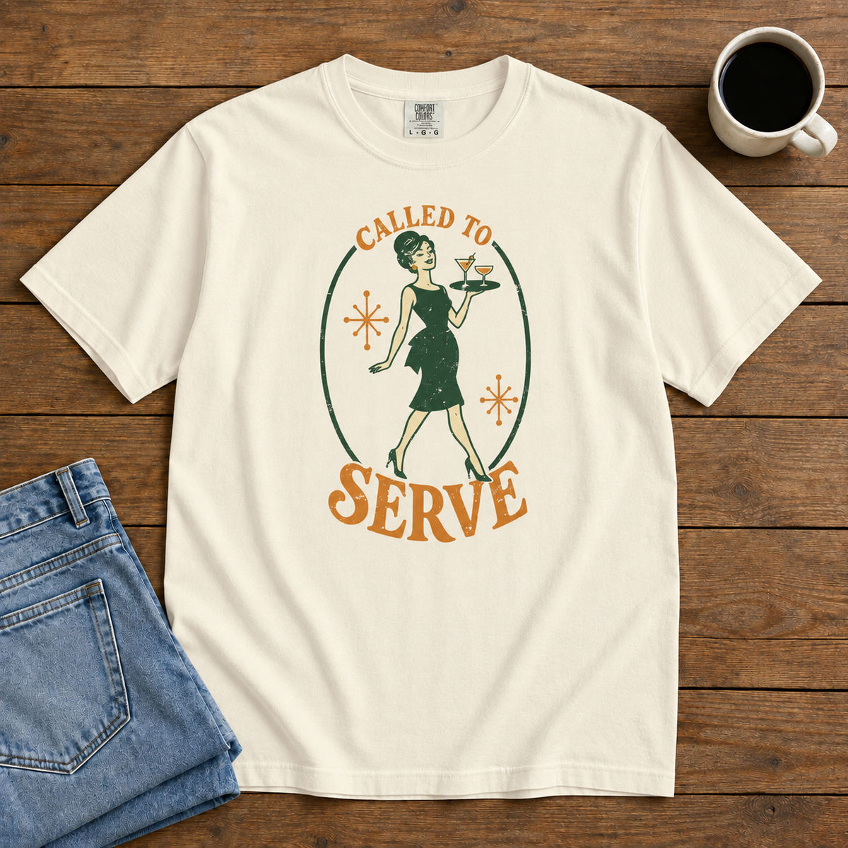 Called to Serve Cocktail T-Shirt | Comfort Colors 1717 | CAA