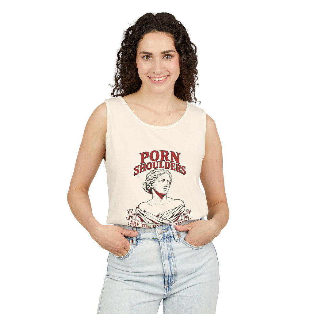 Porn Shoulders Are the Devil’s Trap Tank Top | Comfort Colors 9360 | CAA