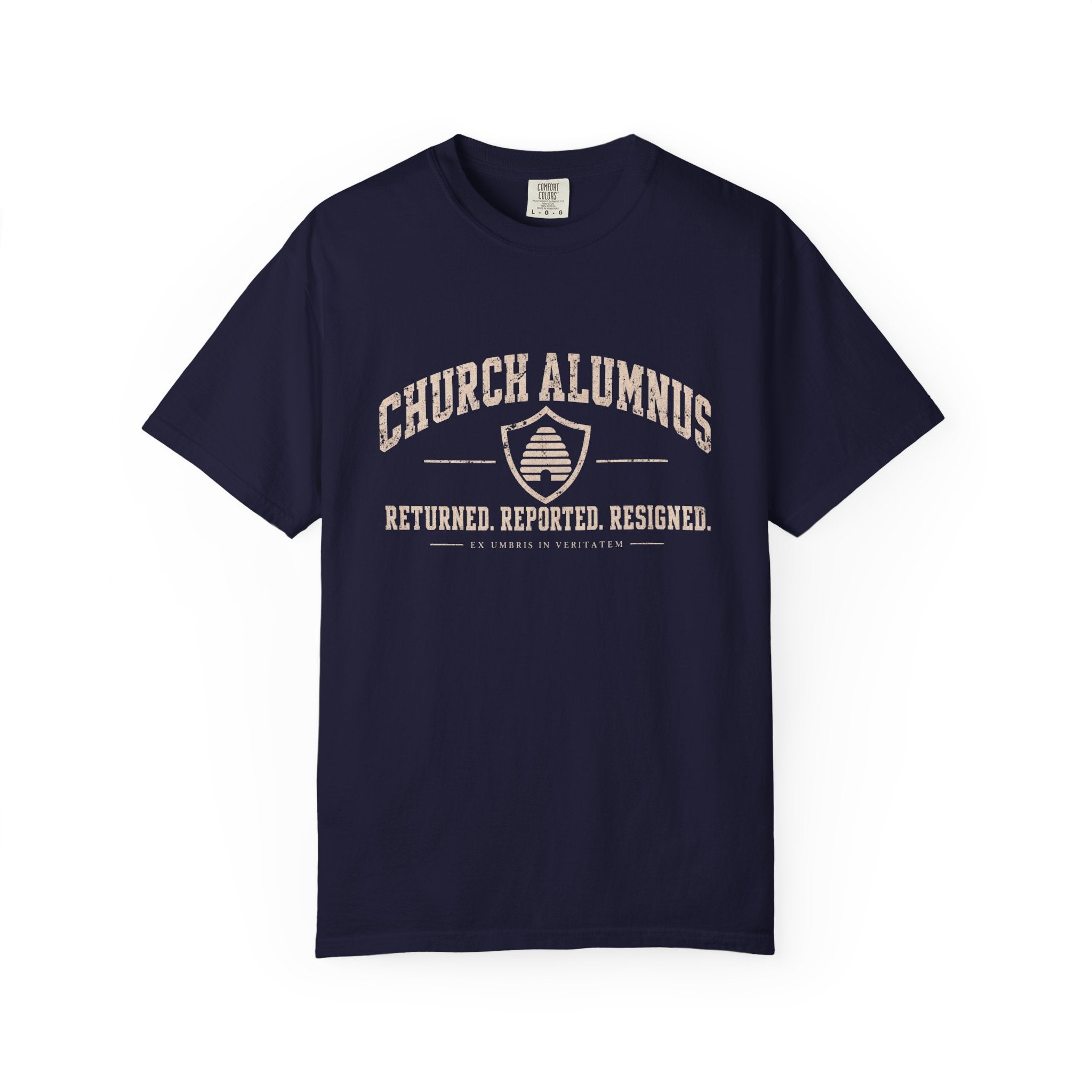 Church Alumnus T-Shirt | True Navy | Comfort Colors 1717