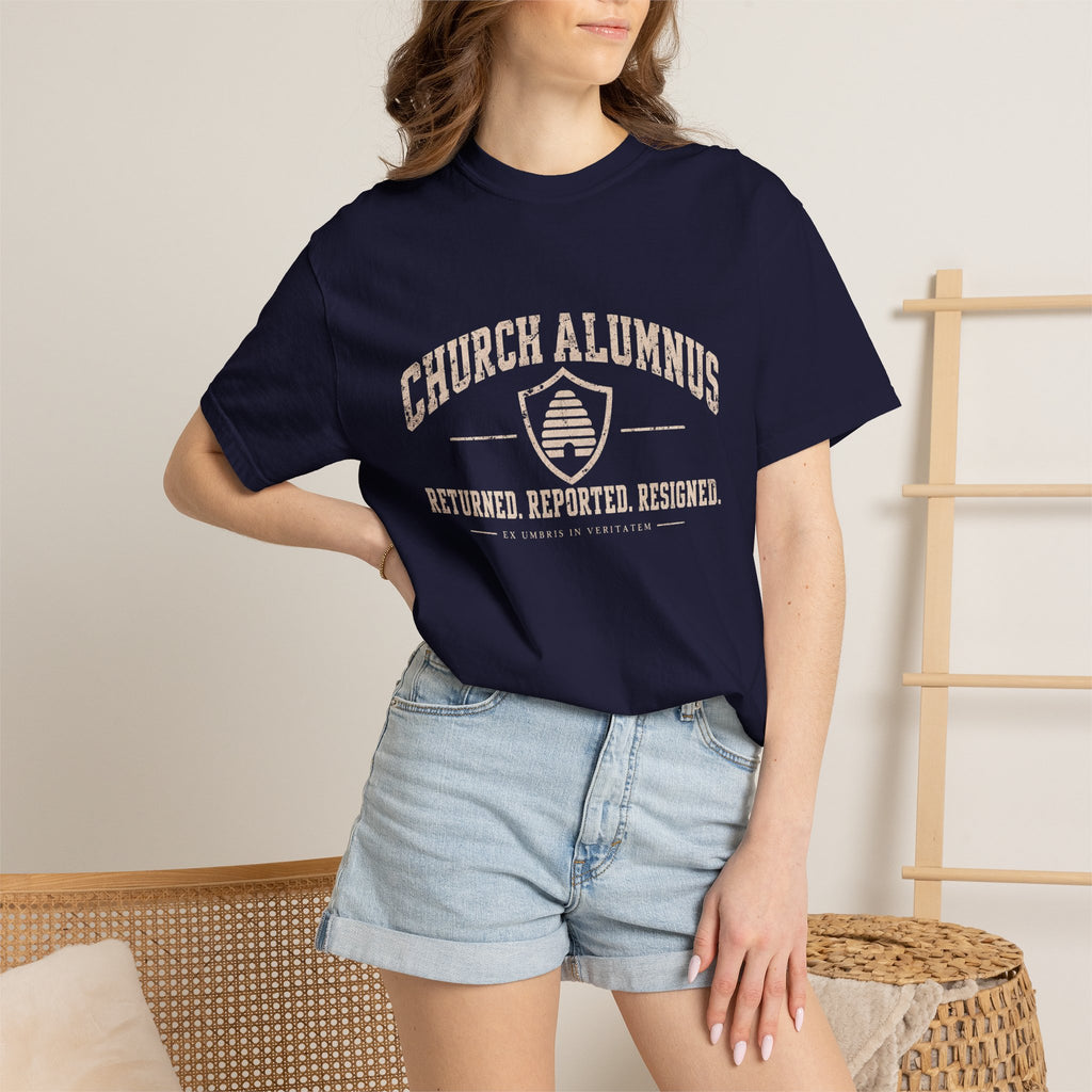 Church Alumnus T-Shirt | True Navy | Comfort Colors 1717